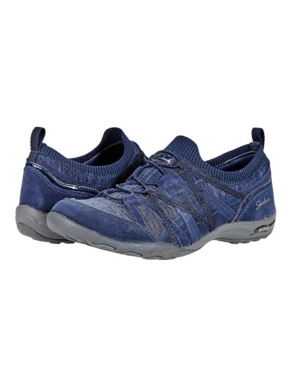 Skechers Arch Fit Women Navy Blue Slip On Sneakers Shoes Size 6